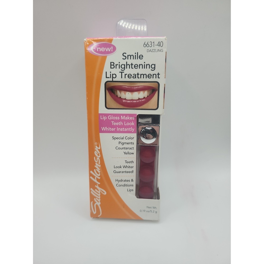 Sally Hansen Smile Brightening Lip Treatment, DAZZLING 6631-40 NIB